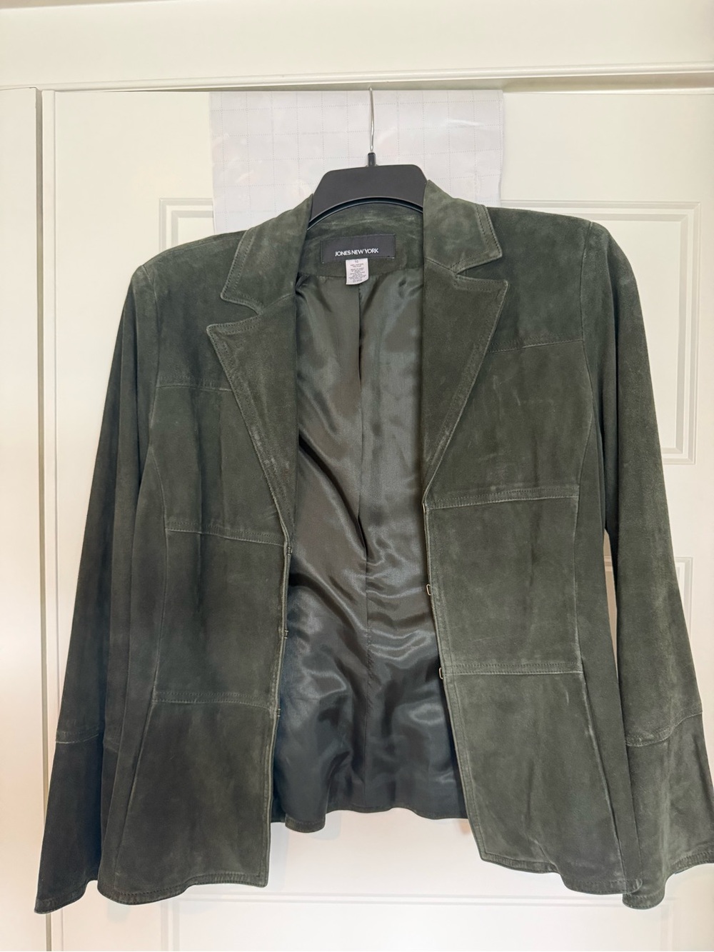 Jones New York Dark Olive Suede Blazer